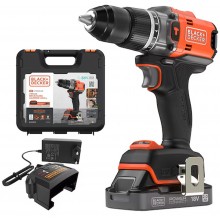 Black & Decker BLD683D1XK Bezszczotkowa wiertarka udarowa (50Nm/18V/1x2,0Ah), walizka