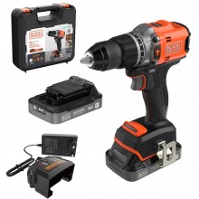 Black & Decker BLD683D2XK Bezszczotkowa wiertarka udarowa (50Nm/18V/2x2,0Ah), walizka