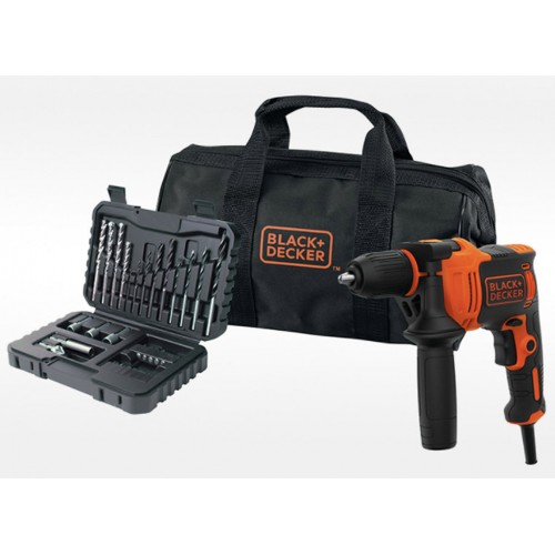 Black & Decker BEH710SA32 Elektryczna wiertarka udarowa 710W + 32 akcesoria