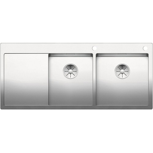 BLANCO CLARON 8 S-IF Stal polerowana prawa, korek auto., InFino, PushControl 521651