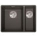 BLANCO SUBLINE 340/160-F Silgranit PuraDur Czarny, lewa, InFino 525984