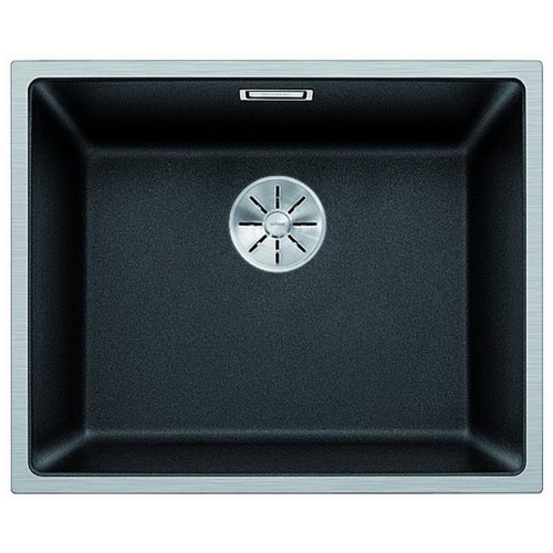 BLANCO SUBLINE 500-IF SteelFrame Silgranit PuraDur Czarny, InFino 525997