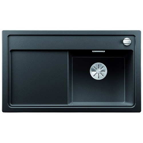 BLANCO ZENAR 45 S Silgranit PuraDur Czarny prawa, korek auto., InFino 526037