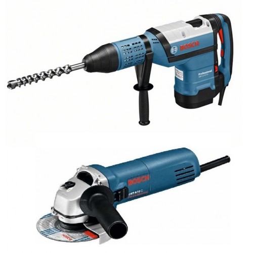 BOSCH GBH 12-52 DV Młot udarowo-obrotowy SDS-max + Szlifierka kątowa GWS 850 C, 0615990H2Z