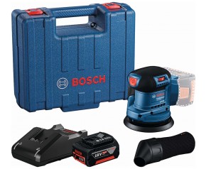 BOSCH GEX 185-LI PROFESSIONAL Szlifierka mimośrodowa, 1x4.0Ah;walizka 06013A5021