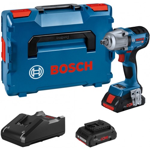 BOSCH GDS 18V-450 PC Aku klucz udarowy, L-BOXX, GAL 18-40, 2x 4.0Ah 06019K4102