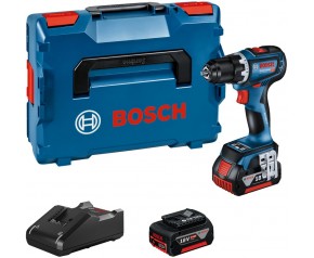 BOSCH GSR 18V-90 C Wiertarko-wkrętarka aku, L-BOXX, GAL 18V-40, 2x Aku 5.0Ah 06019K6006