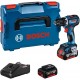 BOSCH GSR 18V-90 C Wiertarko-wkrętarka aku, L-BOXX, GAL 18V-40, 2x Aku 5.0Ah 06019K6006