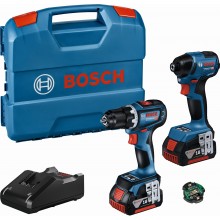 BOSCH Zestaw Combo GSR 18V-90 C + GDR 18V-220 C (2× 4.0Ah) 06019L6023