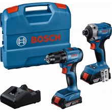 BOSCH GDR 18V-215 + GSR 185-LI (2x 2,0 Ah + GAL 18V-20 + wazilka) 06019N2023