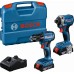 BOSCH GDR 18V-215 + GSR 185-LI (2x 2,0 Ah + GAL 18V-20 + wazilka) 06019N2023