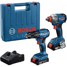BOSCH GDX 18V-285 + GSB 185-LI + 2× 2,0 Ah + GAL 18V-20 + walizka PROFESSIONAL 06019N2124