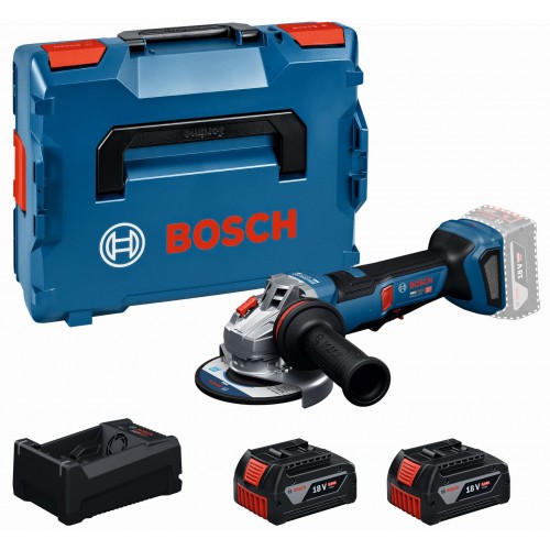 BOSCH GWS18V-11PS PROFESSIONAL szlifierka kątowa, 2× 5,0 Ah, L-BOXX 06019N4302