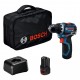 BOSCH GSR 12V-32 PROFESSIONAL Wiertarko-wkrętarka akumulatorowa, 2x 2.0Ah, torba 06019N70