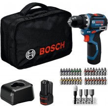 BOSCH GSR 12V-32 PROFESSIONAL Wiertarko-wkrętarka akumulatorowa, 2x 2.0Ah, torba
