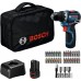 BOSCH GSR 12V-32 PROFESSIONAL Wiertarko-wkrętarka akumulatorowa, 2x 2.0Ah, torba