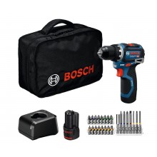 BOSCH GSR 12V-32 PROFESSIONAL Wiertarko-wkrętarka, 2x 2.0Ah, Torba, 24 szt AC 06019N7006