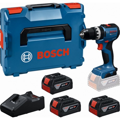 BOSCH GSB18V-52 PROFESSIONAL Aku wiertarko-wkrętarko udarowa, 3x 5,0Ah, L-BOXX 06019S0128