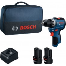 BOSCH GSR12V-31 PROFESSIONAL Wiertarko-wkrętarka, 2x 12V/2,0Ah, torba 06019S6002