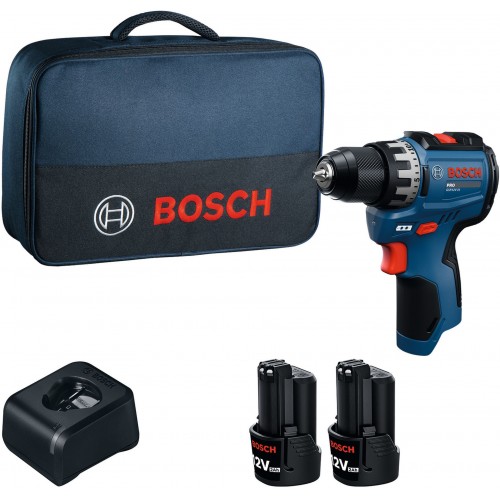 BOSCH GSR12V-31 PROFESSIONAL Wiertarko-wkrętarka, 2x 12V/2,0Ah, torba 06019S6002 BOSCH GSR12V-31 PROFESSIONAL Wiertarko-wkrętarka, 2x 12V/2,0Ah, torba 06019S6002