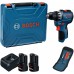 BOSCH GSR12V-31 PROFESSIONAL Wiertarko-wkrętarka, 2x 12V/2,0Ah, walizka 06019S6003