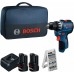 BOSCH GSR12V-31 PROFESSIONAL Wiertarko-wkrętarka, 2x 12V/2,0Ah, torba 06019S6004
