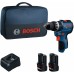 BOSCH GSB12V-31 PROFESSIONAL Wiertarko-wkrętarka udarowa, 2x 12V/2,0Ah, torba 06019S6102