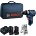 BOSCH GSB12V-31 PROFESSIONAL Wiertarko-wkrętarka udarowa, 2x 12V/2,0Ah, torba 06019S6103