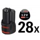 BOSCH 28x GBA 12V 3.0Ah PROFESSIONAL Akumulator 0602496012