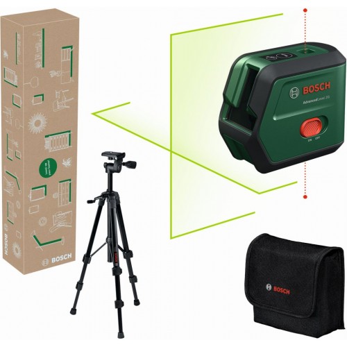BOSCH AdvancedLevel 2G zestaw - Zestaw Laser krzyżowy z funkcją pionu 0603663GZ1