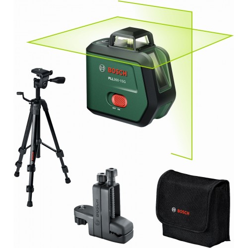 BOSCH PLL360-15G UNI Laser krzyżowy 360° + statyw + uchwyt 0603663K02 BOSCH PLL360-15G UNI Laser krzyżowy 360° + statyw + uchwyt 0603663K02