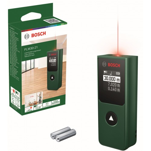 BOSCH PLM30-21 Cyfrowy dalmierz laserowy 0603672K00 BOSCH PLM30-21 Cyfrowy dalmierz laserowy 0603672K00