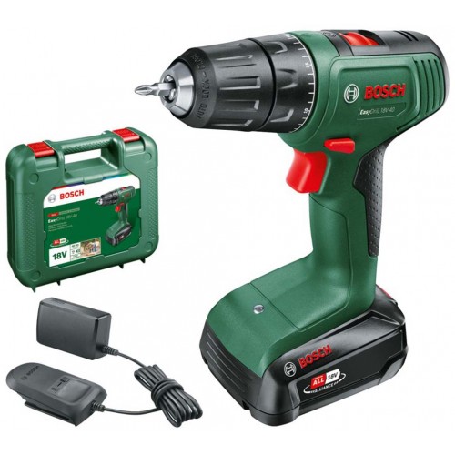 BOSCH EasyDrill 18V-40 (1x 2 Ah) + AL18V-20 Aku 2-biegowa wiertarko-wkrętarka 06039D8004