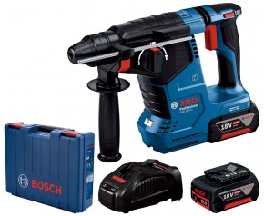 BOSCH GBH 187-LI PROFESSIONAL Młot udarowo-obrotowy, 2x 5.0 Ah Li-Ion, GAL 1880 0611923021