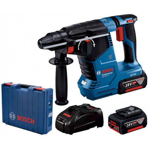 BOSCH GBH 187-LI PROFESSIONAL Młot udarowo-obrotowy, 2x 5.0 Ah Li-Ion, GAL 1880 0611923021