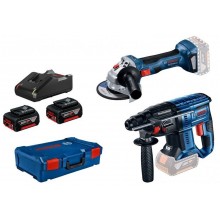 BOSCH GBH 180-LI + GWS 180-LI + 2x4.0 Ah, GAL 18V-40, XL-BOXX 0615990N05