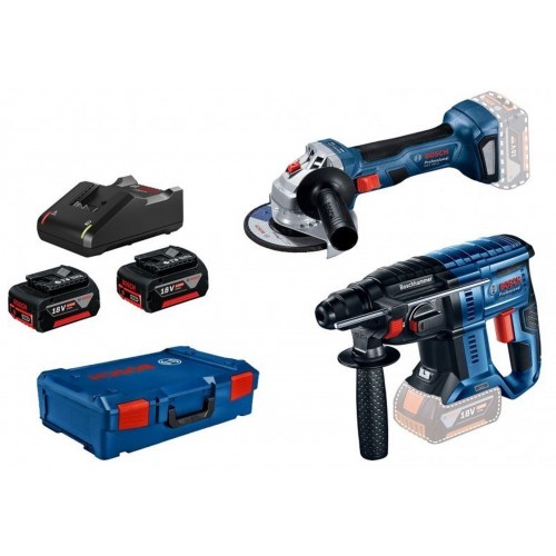 BOSCH GBH 180-LI + GWS 180-LI + 2x4.0 Ah, GAL 18V-40, XL-BOXX 0615990N05