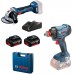 BOSCH Zestaw Combo: GDX 180-LI + GWS 180-LI + 2 akumulatory 4,0 Ah, w walizce 0615990N1U