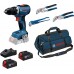 BOSCH GSR 18V-65 PROFESSIONAL Wiertarko-wkrętarka, 3 szczypce hydrauliczne 0615A5007J