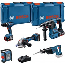 BOSCH GSB+GBH+GWS+GSA+GL+3×5+GAL PROFESSIONAL Zestaw 5 narzędzi 18 V 0615A5007S