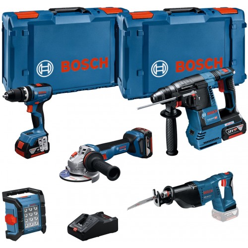 BOSCH GSB+GBH+GWS+GSA+GL+3×5+GAL PROFESSIONAL Zestaw 5 narzędzi 18 V 0615A5007S