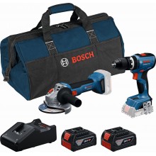 BOSCH PROFESSIONAL GSB 18V-65 + GWS 18V-8 + (2x GBA 4.0Ah +GAL 18V-40 +torba) 0615A5008Z
