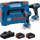 BOSCH PROFESSIONAL 18 V zestaw 2 szt.: GSR + GDR + 2× GBA 5.0 Ah + GAL 18V-40 0615A50090