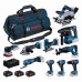 BOSCH 10-elementowy zestaw 18V GSB+GBH+GWS+GDR+GKS+GSA+GOP+GST+GDS+GEX+3x5,0Ah 0615A500EH