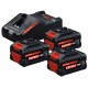 BOSCH PROFESSIONAL Zestaw startowy 3 akumulatory EXBA18V-80 + ładowarka EXAL18 0615V0005R
