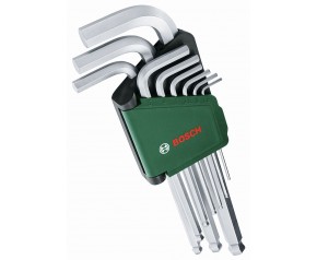 BOSCH 9-częściowy zestaw kluczy sześciokątnych 1600A02BX9