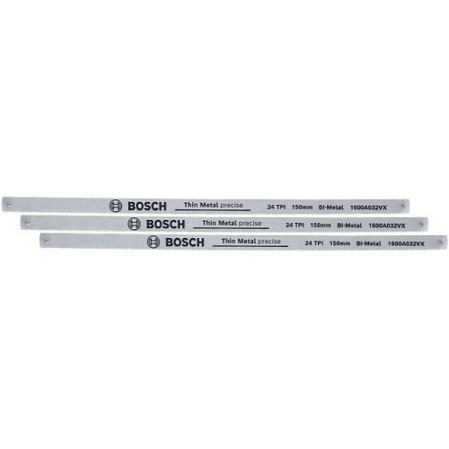 BOSCH Brzeszczoty do piły 150 mm 24 TPI, zestaw 3 sztuki 1600A032UL