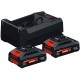 BOSCH Expert 2 akumulatory EXBA18V-40 + ładowarka GAL12V/18V-80 1600A0373J