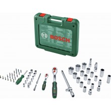 BOSCH 60-częściowy zestaw z grzechotkami 1/4" + 1/2" 1600A039J8