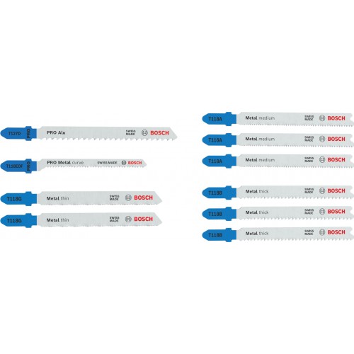 BOSCH Zestaw brzeszczotów do wyrzynarki do metalu, 10 szt. 2607012070 BOSCH Zestaw brzeszczotów do wyrzynarki do metalu, 10 szt. 2607012070